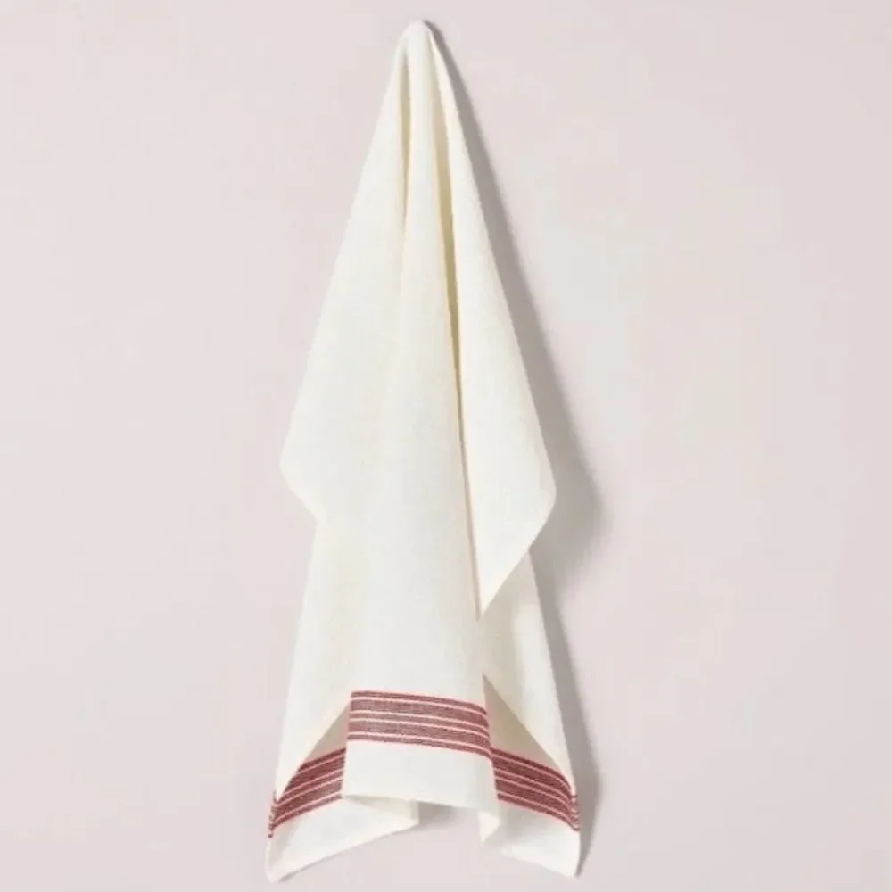 Hearth & Hand Magnolia Christmas Embroidered edging Kitchen Towel